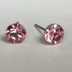 Swarovski Crystal Light Rose Stud Earrings